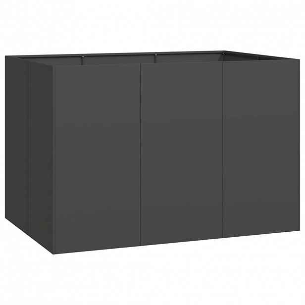 vidaXL Truhlík černý 120x80x80 cm ocel