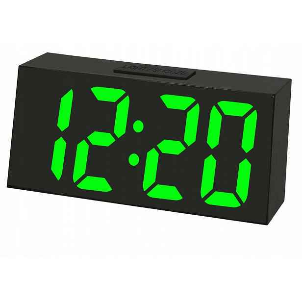 Zelený Čitelný Led Budík S Teploměrem Jvd SB3628.1, Tři Alarmy