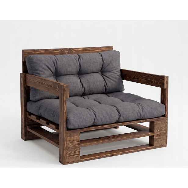 Dřevěný nábytek Křeslo 60 x 80 cm|Bosnová barva Dub|NA Balkon
