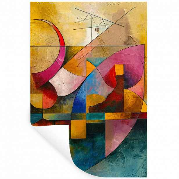 MuchoWow SAMOLEPKA NA ZEĎ Umění - abstraktní - moderní 40x60 cm