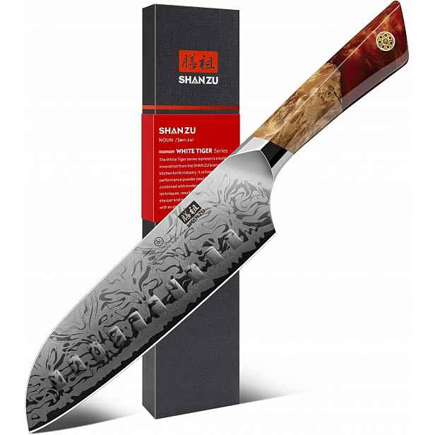 Shan Zunž Santoku Damast 18 cm nůž s jádrem z práškové oceli