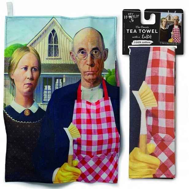 Tea Towels Kuchyňský ručník American Gothic Ozdobná Hadřík Kuchyňská sada