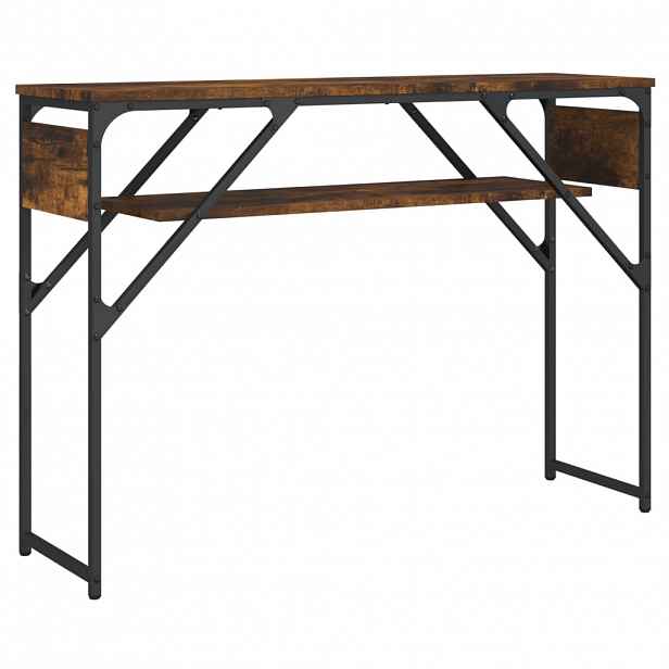 vidaXL Konzolový stolek s policí kouřový dub 105 x 30 x 75 cm kompozit