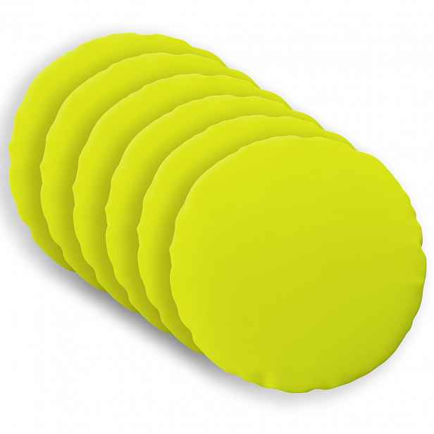 vidaXL Povlak na polštář 6 pcs HEERLEN Jasně zelená Ø 30 cm Polyester