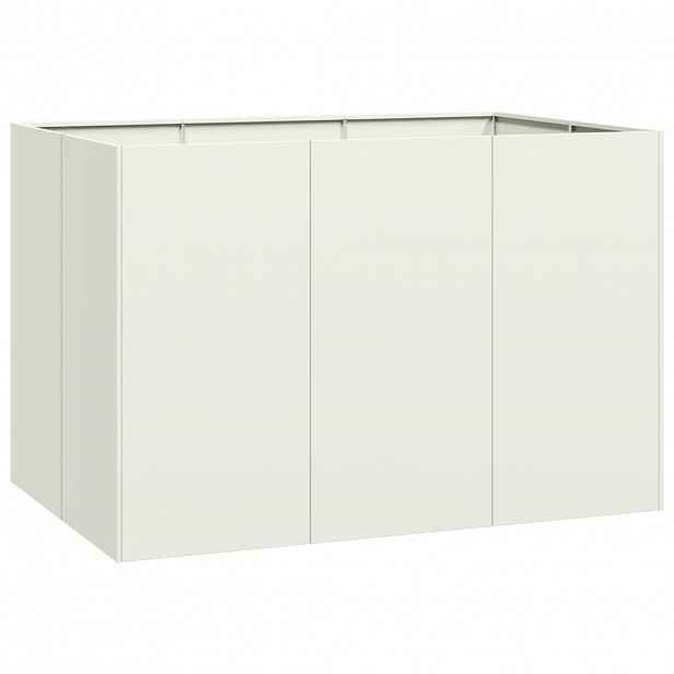 vidaXL Truhlík bílý 120x80x80 cm ocel