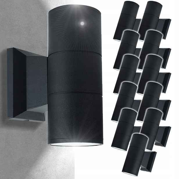12x Vodotěsná venkovní lampa Dekorativní nástěnné svítidlo Dekorativní hliník