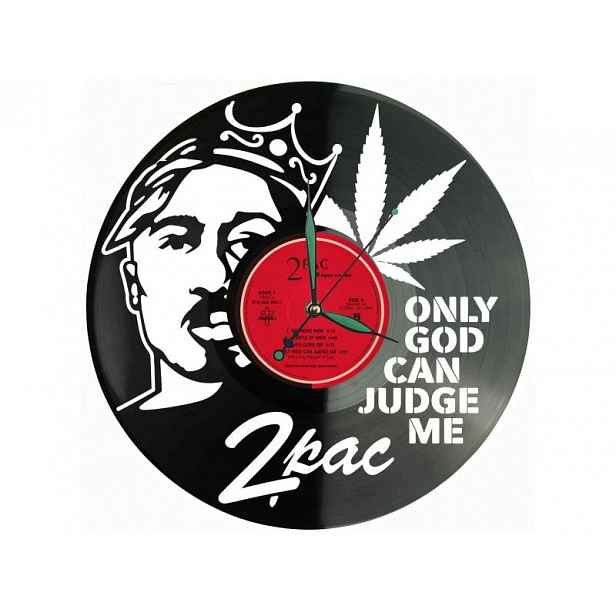 2Pac Dárek Originální dekorace do domu Hodiny z vinylové desky