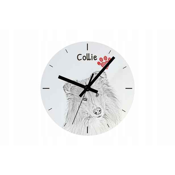 Skotský ovčák, kolie, závěsné a stojící hodiny se psem, personalizace