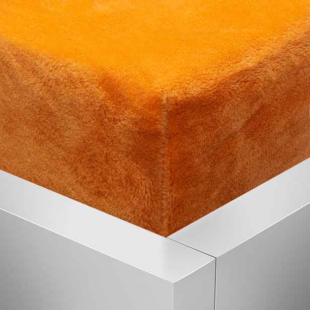 TOP OBOUSTRANNÉ Mikroplyšové prostěradlo DELUXE 90x200 - Oranžová