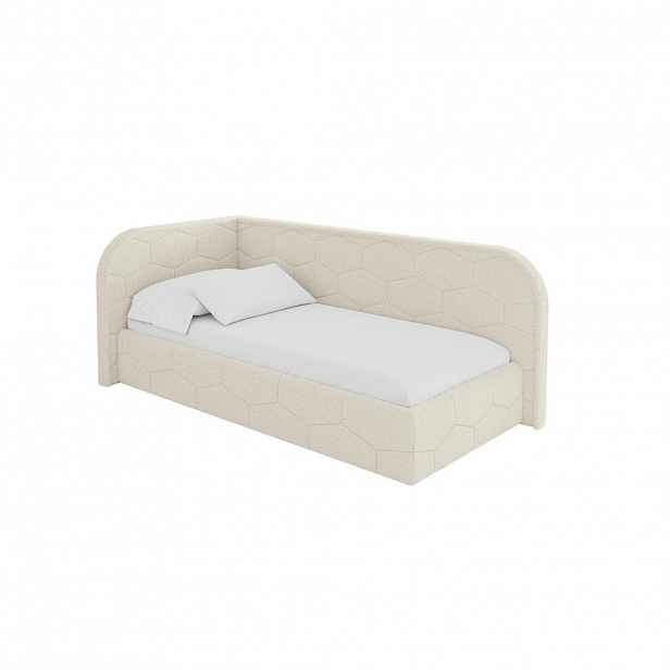 ALTDECOR JEDNOLŮŽKOVÁ POSTEL pro mládež s úložným prostorem, vpravo - JAXY 80x200 béžová
