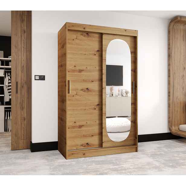 Šatní skříň Abi Royal Rozměry: 120 cm, Barva korpusu + barva dveří: Dub artisan + Dub artisan