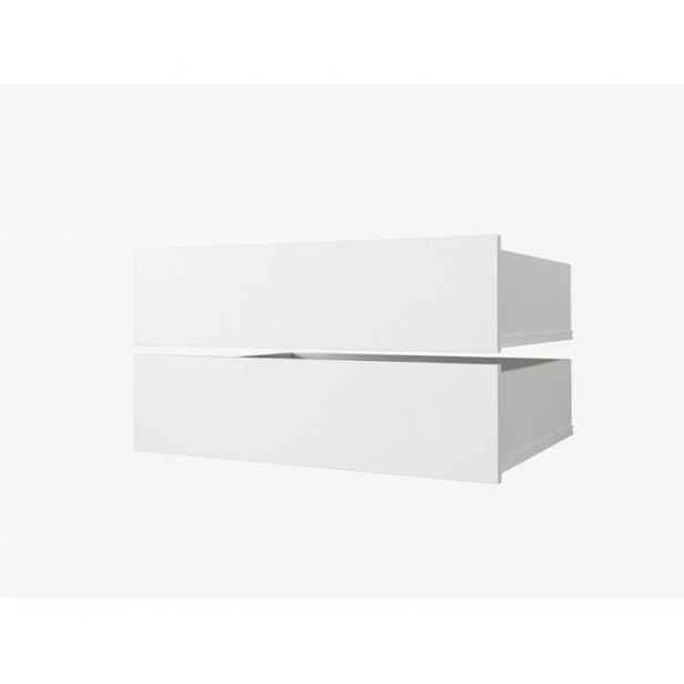 Set 2 šuplíků do skříní o hloubce 60 cm UNIS - bílá