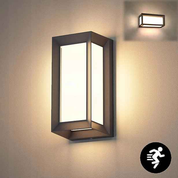Led Venkovní Nástěnné Svítidlo Nad Vchodové Dveře 18W s pohybovým senzorem