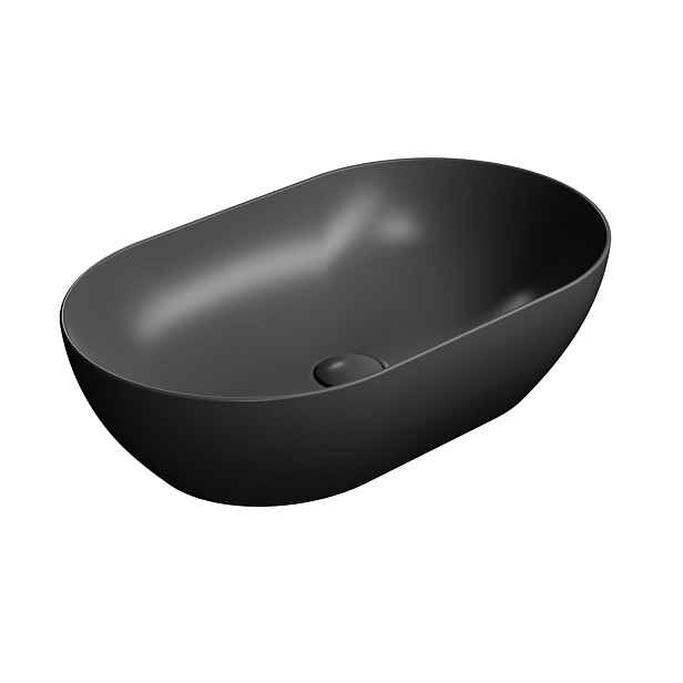 GSI PURA keramické umyvadlo na desku 60x37cm, černá mat