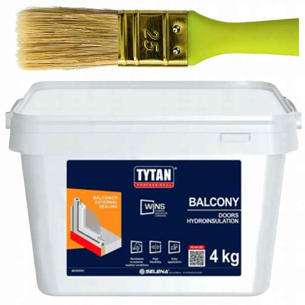 Hydroizolační Membrána Epdm V Tekutině Titan Wins Balcony 4kg štětec