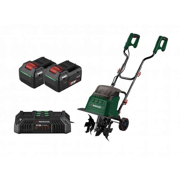 Parkside® Aku kultivátor Pabh B2, 2x Smart 8 Ah