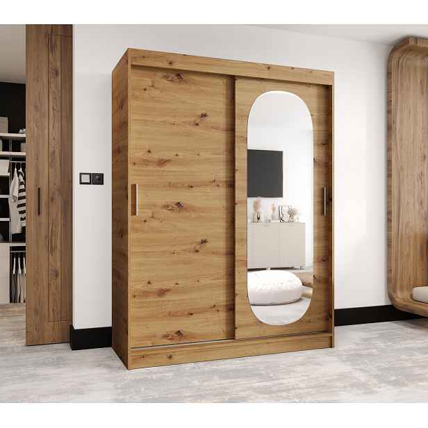 Šatní skříň Abi Royal Rozměry: 150 cm, Barva korpusu + barva dveří: Dub artisan + Dub artisan