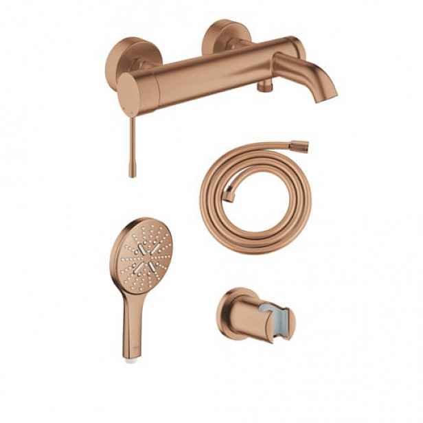 Vanová baterie Grohe se sprchovým setem 150 mm kartáčovaný warm sunset GBAL6