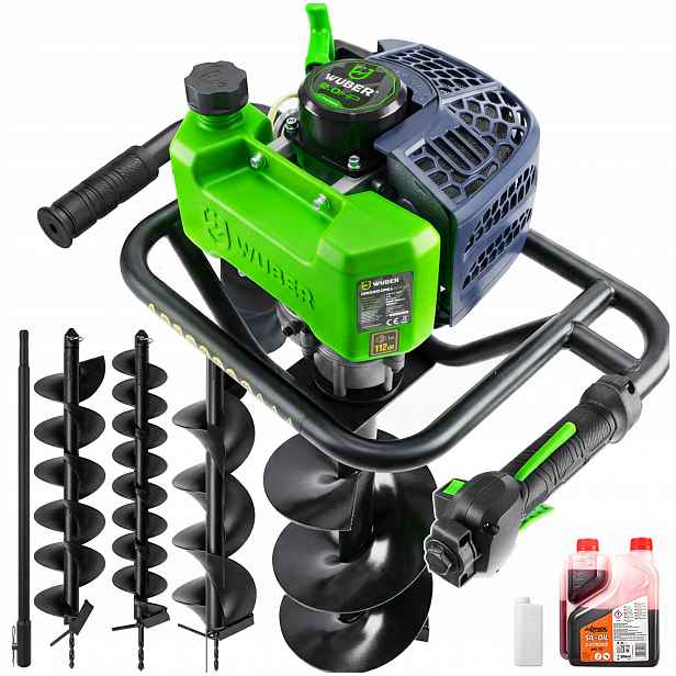 Benzínová Půdní Vrtačka Vrták Do Země Prodlužovačka Vrtáky 10/20/30 CM