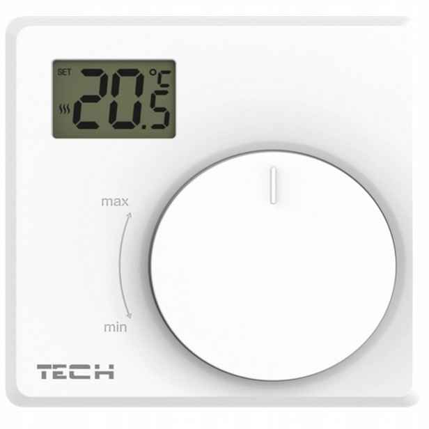Kabelový Regulátor Dvoustavový S Knoflíkem Tech T-P2.1z Bílý