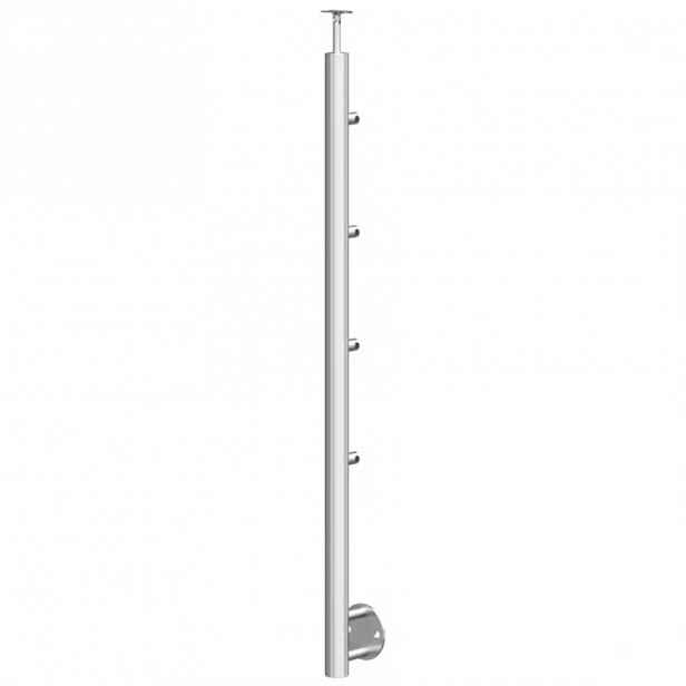 Sloupek atlanta 1170mm bočné uchytenie 304 4 priechodky