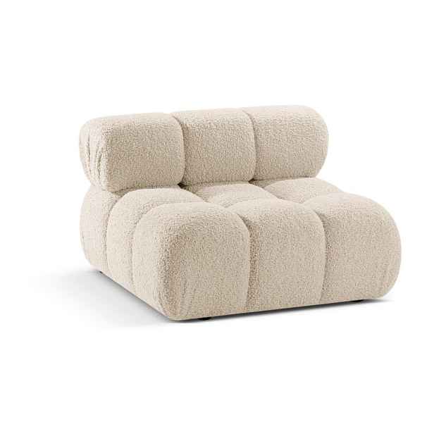 Béžový modul pohovky z textilie bouclé (středový díl) Bellis – Micadoni Home