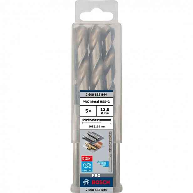 Bosch - Sada vrtáků do kovu, 12,8x151 mm, 5 ks 2608585544