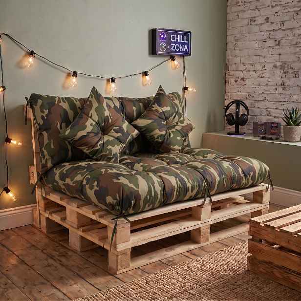 Interiérový polstr na palety CHILL ZONE 98 relax, gaming, mladé bydlení khaki Mybesthome