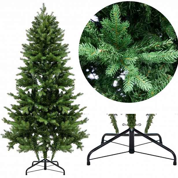 Klasický umělý vánoční stromeček hustý Pe/pvc 150 cm 550 konců stojan 47131R