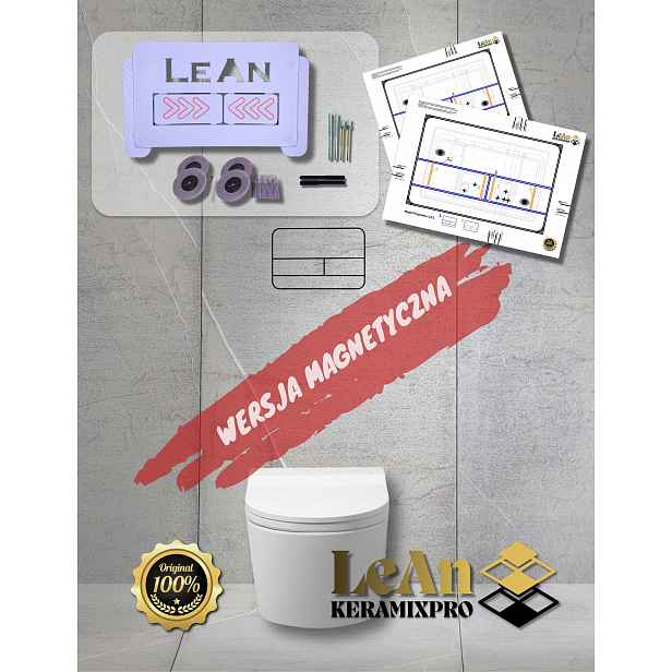 Skryté splachovací tlačítko Geberit Tece Cersanit LeAnKeramixPro