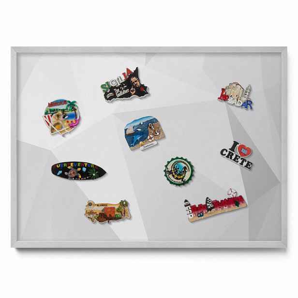 TULUP MAGNETICKÁ TABULE 70x50 cm stříbrný rám – Pravidelný ornamentální vzor