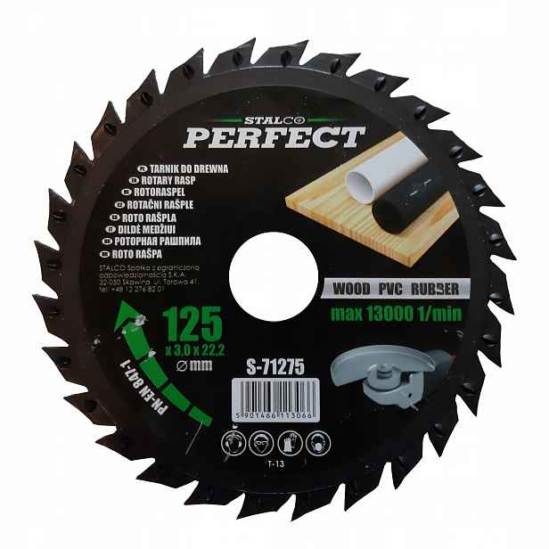 Uni brusný kotouč řezný kotouč Stalco Perfect S-71275 125 x 22,2 mm