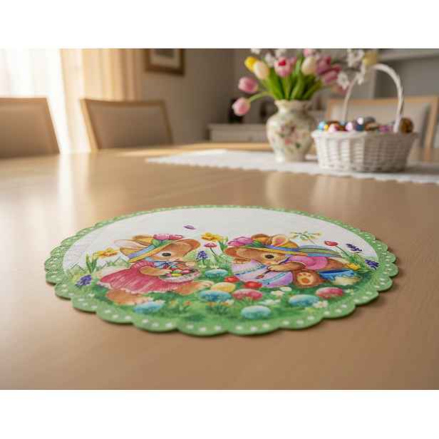 Velikonoční dekorační ozdobný ubrousek EASTER COLORS Ø 30 cm Mybesthome