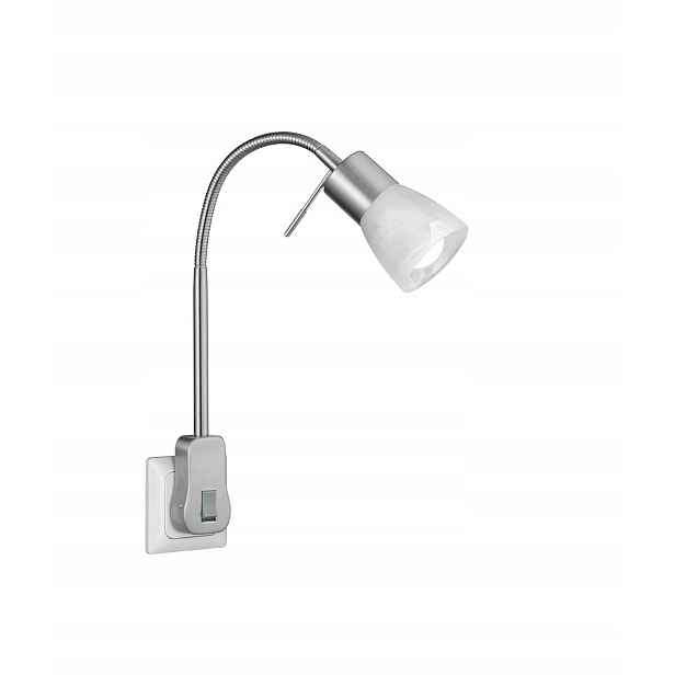 Nástěnná lampa do zásuvky Levisto stříbrná Trio