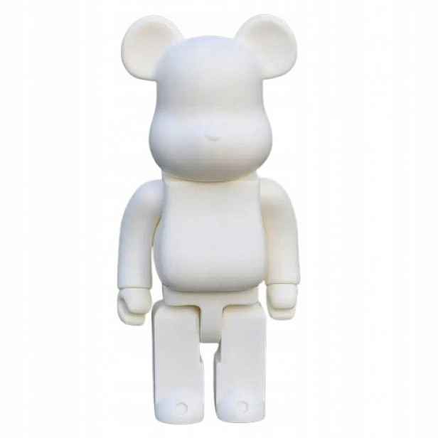 Medvídek Bearbrick 400% figurka do interiéru 28 cm bílá