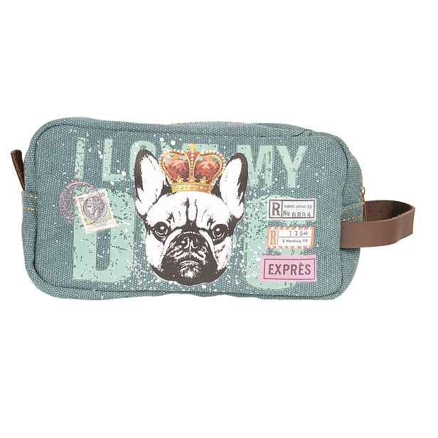 Toaletní taška na zip I Love My Dog - 23*14*2 cm Clayre & Eef