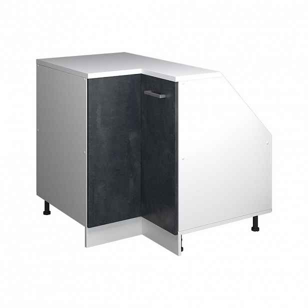 Vicco ŠIKMÁ SKŘÍŇ ROHOVÁ SKŘÍŇKA Rion Černý beton 75.6 x 81.6 cm s 1 dveřmi, korpus skříně hloubka 60 cm