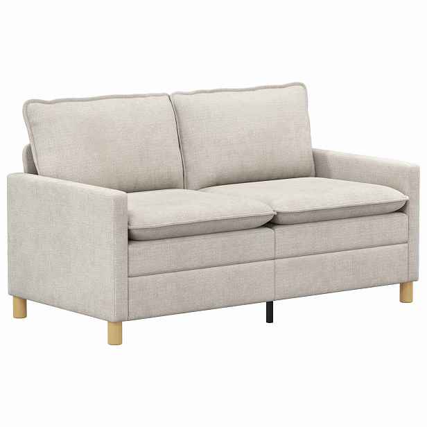 vidaXL Pohovka Krémová 156 x 81 x 87,5 cm Polyester