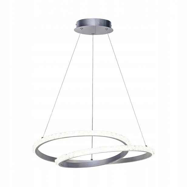 Zalto PND-12436-SILV Moderní stříbrná závěsná Led lampa