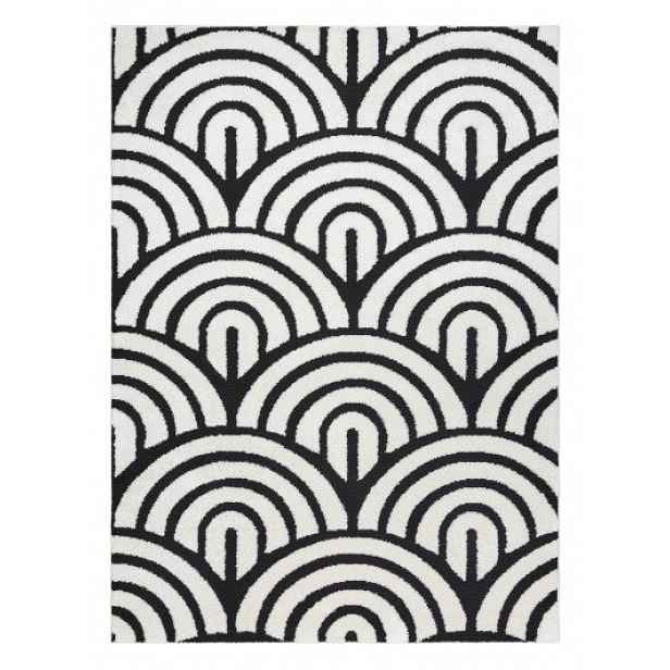 Kusový koberec Mode 8629 cream/black, 180x270, bílá, černobílá, kancelář, Dywany Łuszczów