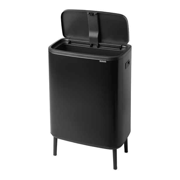 Matně černý dotykový ocelový odpadkový koš 60 l Bo Touch Bin Hi – Brabantia