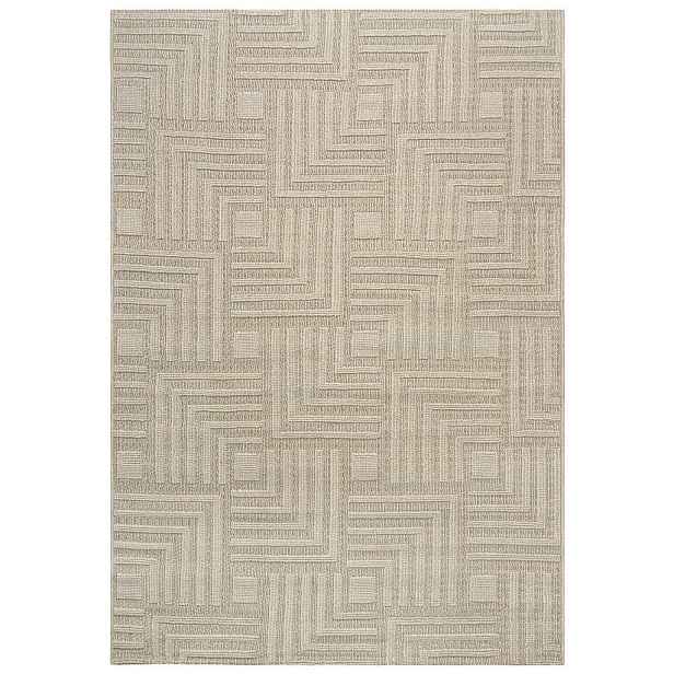 Mazovia KOBEREC pro Interiér i Exteriér Cangas Enredo Mazovia 200x300cm Béžový Krémový Abstraktní Krátký Vlas