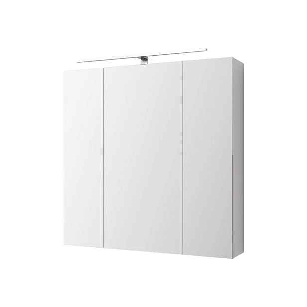 ML-DESIGN ZRCADLOVÁ SKŘÍŇ s LED osvětlením 72,4 × 72 × 15 cm, bílá, z MDF