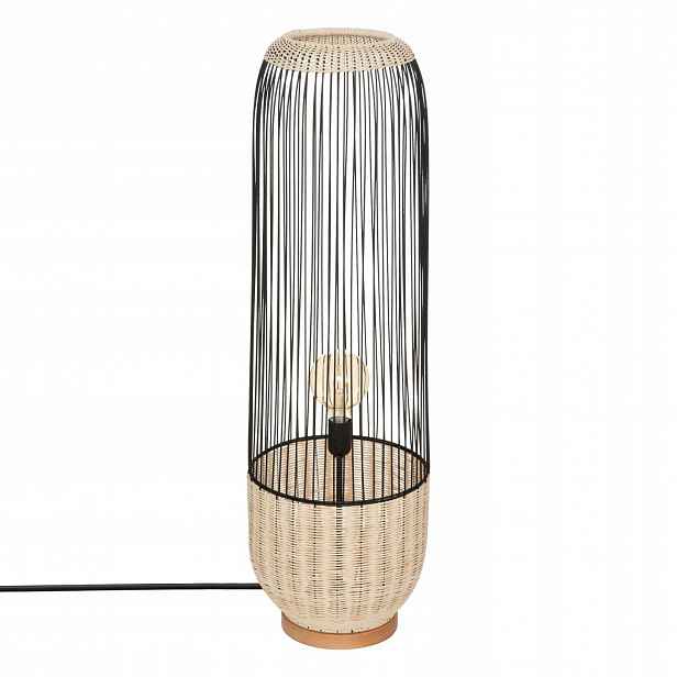 Podlahová Lampa boho Anea, ratan a kov, výška 95 cm