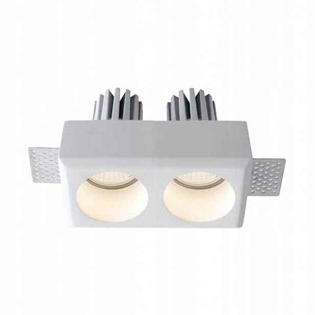 V-tac Sádrové svítidlo 2xGU10 stropní bílé 150x80 VT-11011