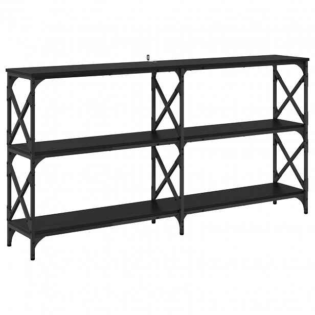 vidaXL Konzolový stolek Černý dub 156 x 28 x 80,5 cm Kompozitní dřevo