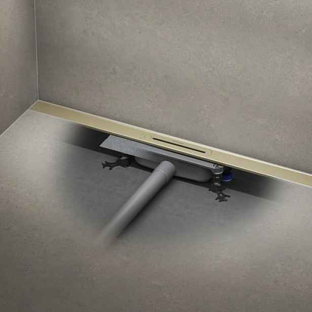 Kaldewei Flowline Zero set sprchový žlab 120 cm nerez kartáčovaná šampaňská a odtoková souprava 940100010931+687744800000 KALDEWEISET19