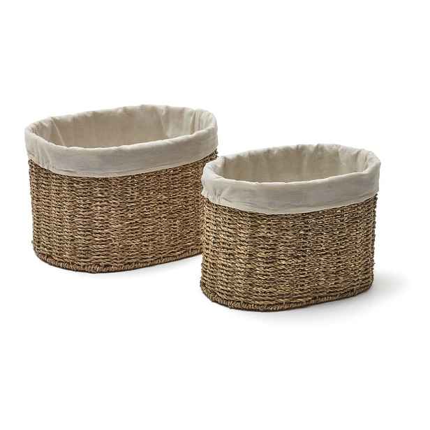 Košíky z mořské trávy v sadě 2 ks 35x25x25 cm Tossa – Kave Home