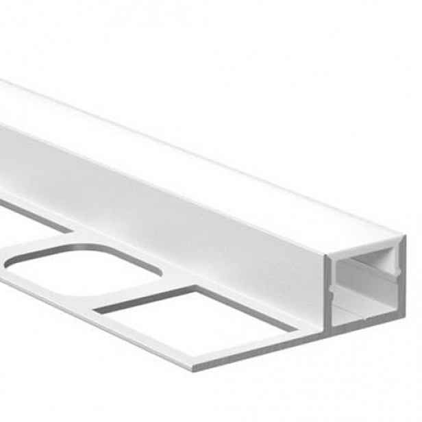 Lišta pro led pásku "P" McLED stříbrná mat, hliník, délka 200 cm, výška hrany 10 mm, ML-761.043.43.S2