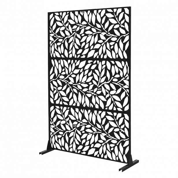 ML-DESIGN KOVOVÁ ZÁSTĚNA Firenze 120x180 cm černá z oceli